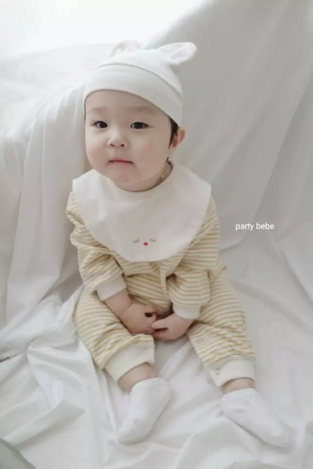 Party Kids - Korean Baby Fashion - #babylifestyle - Biv Bodysuit with Bonnet - 7