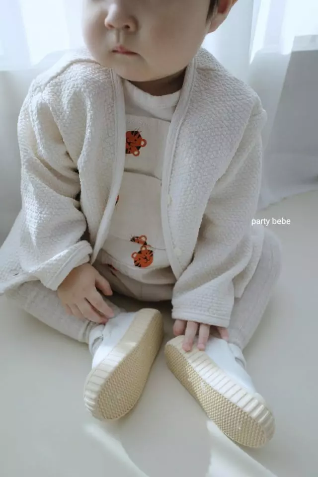 Party Kids - Korean Baby Fashion - #babyootd - Pom Pom Cardigan - 7