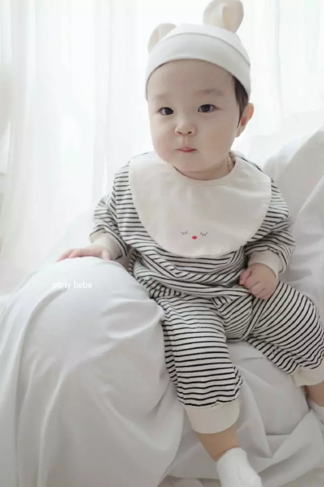 Party Kids - Korean Baby Fashion - #babyootd - Biv Bodysuit with Bonnet - 9