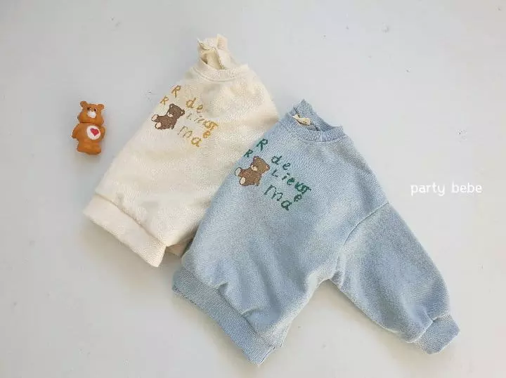 Party Kids - Korean Baby Fashion - #babyootd - Bear Bear Sweatshirt