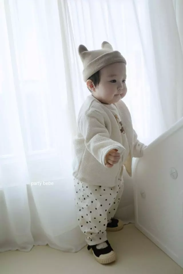 Party Kids - Korean Baby Fashion - #babyoutfit - Pom Pom Cardigan - 9