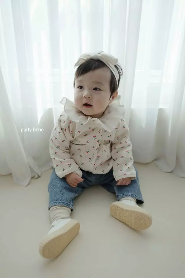 Party Kids - Korean Baby Fashion - #babyoutfit - Cherry Cardigan - 6