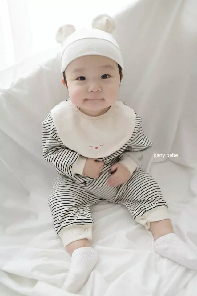 Party Kids - Korean Baby Fashion - #babyoutfit - Biv Bodysuit with Bonnet - 10