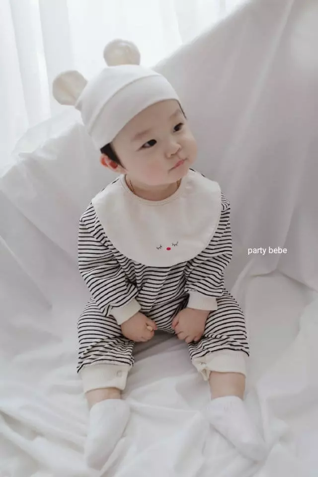 Party Kids - Korean Baby Fashion - #babyoutfit - Biv Bodysuit with Bonnet - 11