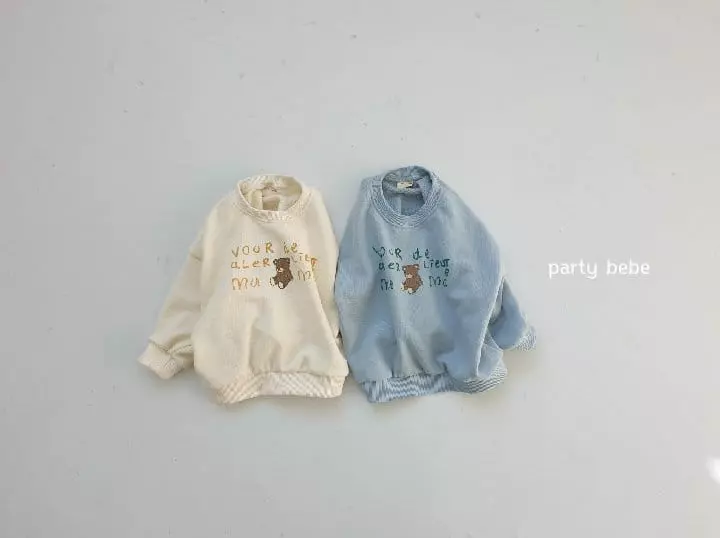 Party Kids - Korean Baby Fashion - #babyoutfit - Bear Bear Sweatshirt - 2