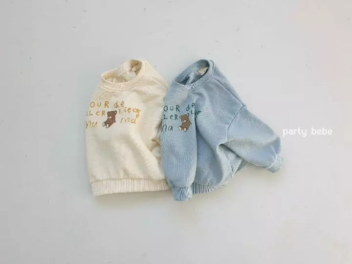 Party Kids - Korean Baby Fashion - #babyoutfit - Bear Bear Sweatshirt - 3