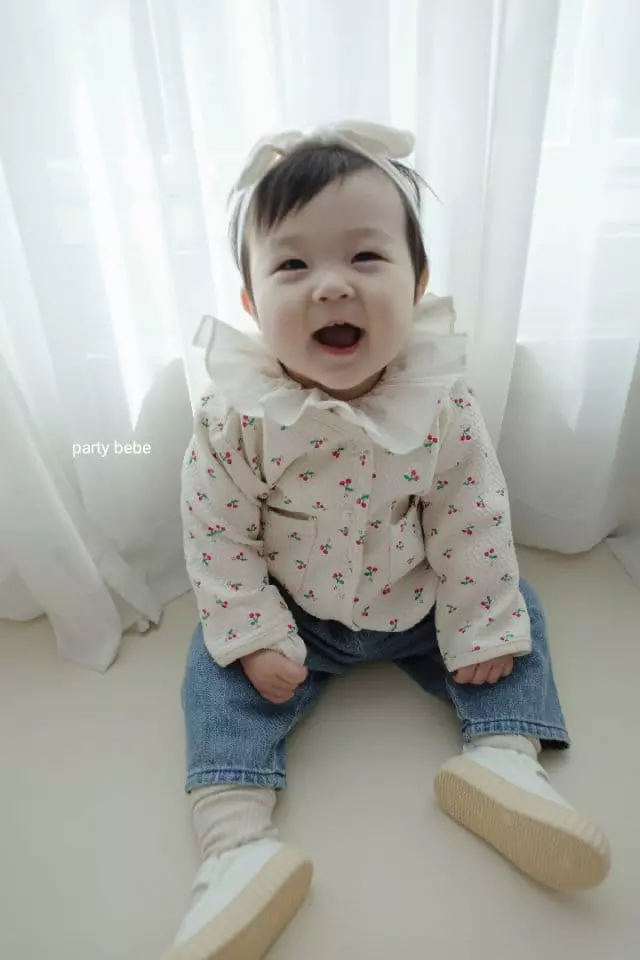 Party Kids - Korean Baby Fashion - #babywear - Cherry Cardigan - 7
