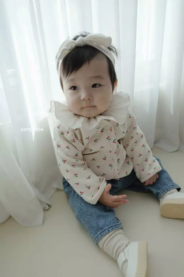 Party Kids - Korean Baby Fashion - #onlinebabyboutique - Cherry Cardigan - 8