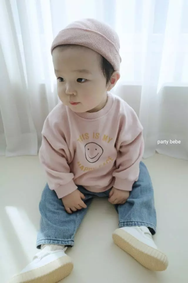 Party Kids - Korean Baby Fashion - #onlinebabyshop - Smile Sweatshirt