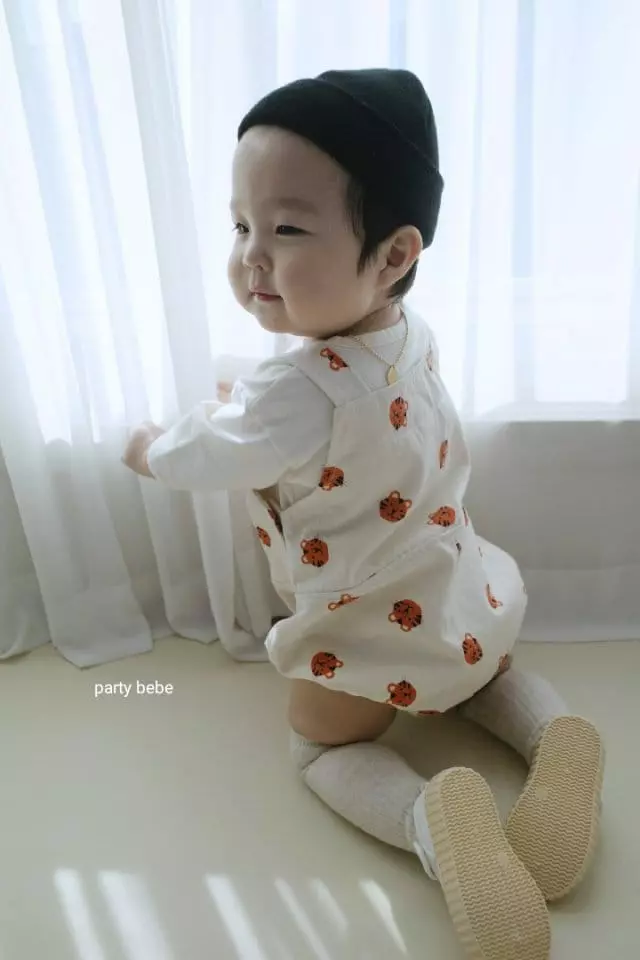 Party Kids - Korean Baby Fashion - #smilingbaby - Tiger Overalls - 5