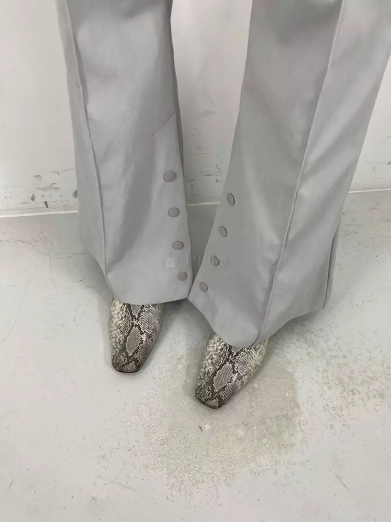 Pb - Korean Women Fashion - #momslook - Matte Leather Bootcut Pants