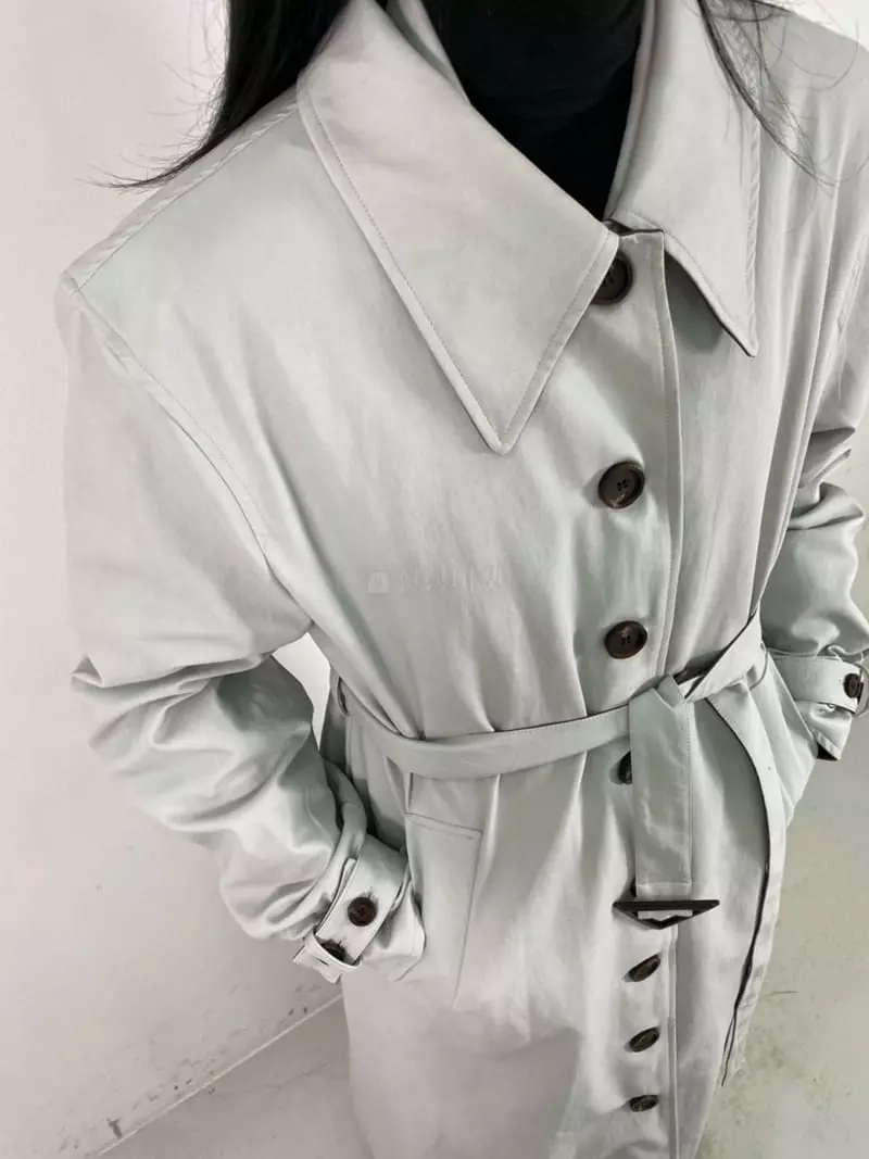 Pb - Korean Women Fashion - #momslook - Matte Leather Trench Coat
