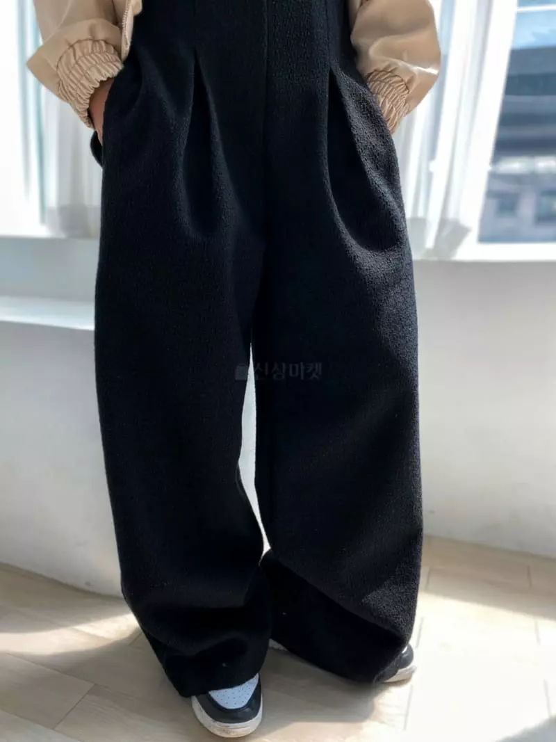 Pb - Korean Women Fashion - #shopsmall - Tweed Wide Jumpsuit - 2