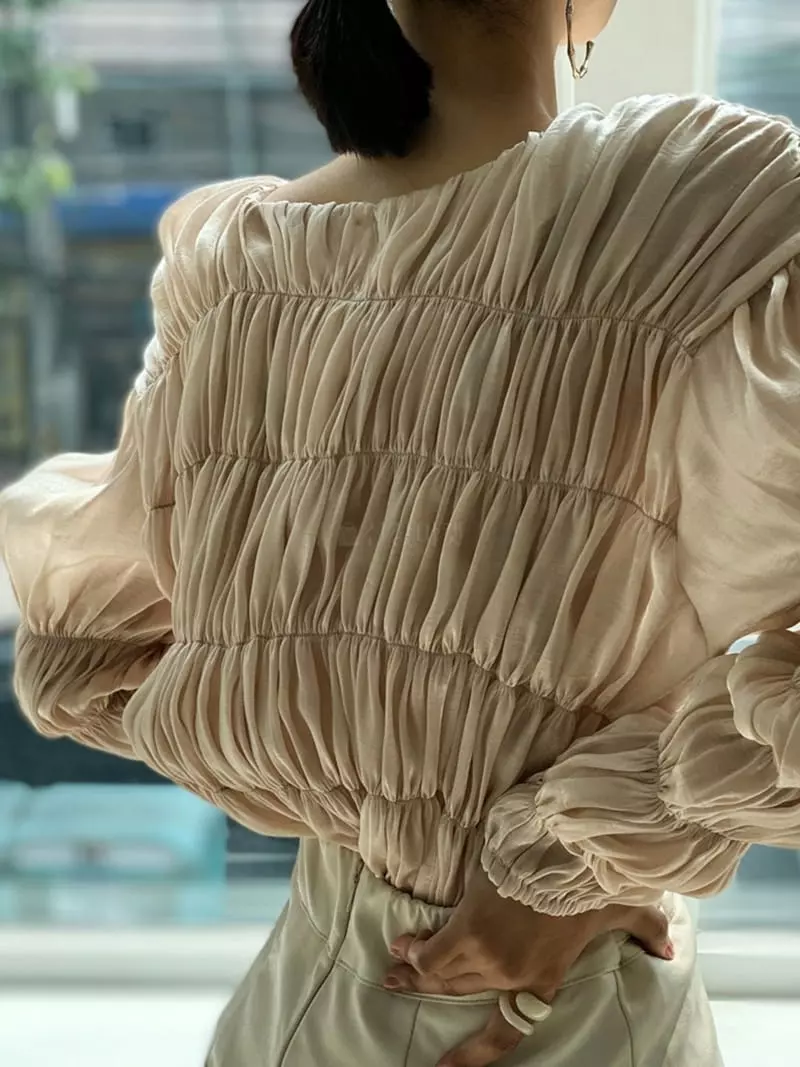 Pb - Korean Women Fashion - #womensfashion - Smoke Shirring Blouse - 2