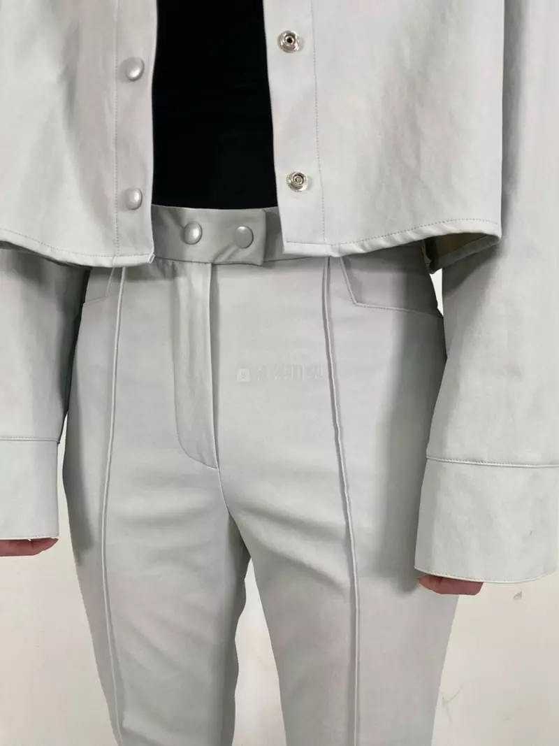 Pb - Korean Women Fashion - #womensfashion - Matte Leather Bootcut Pants - 2