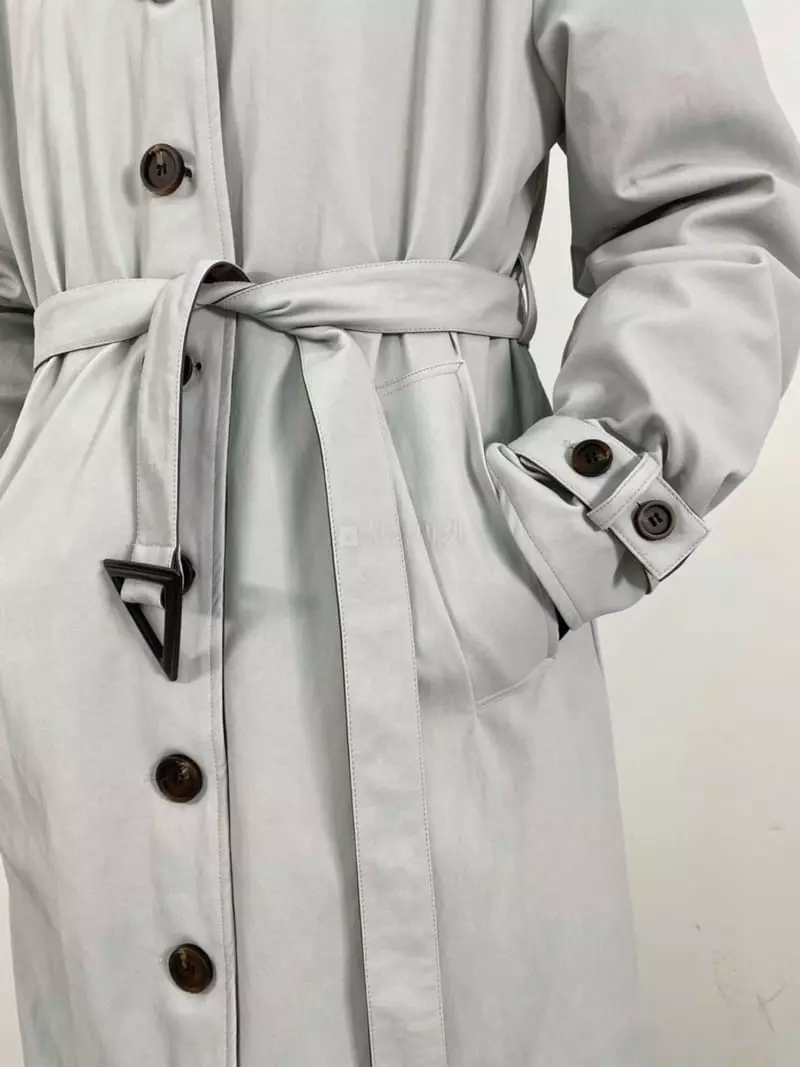 Pb - Korean Women Fashion - #womensfashion - Matte Leather Trench Coat - 2