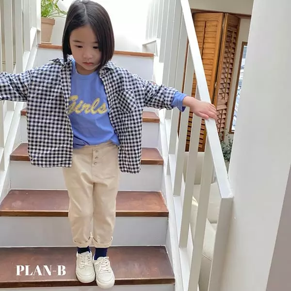 Plan B - Korean Children Fashion - #Kfashion4kids - Square Shape Check Shirt - 9