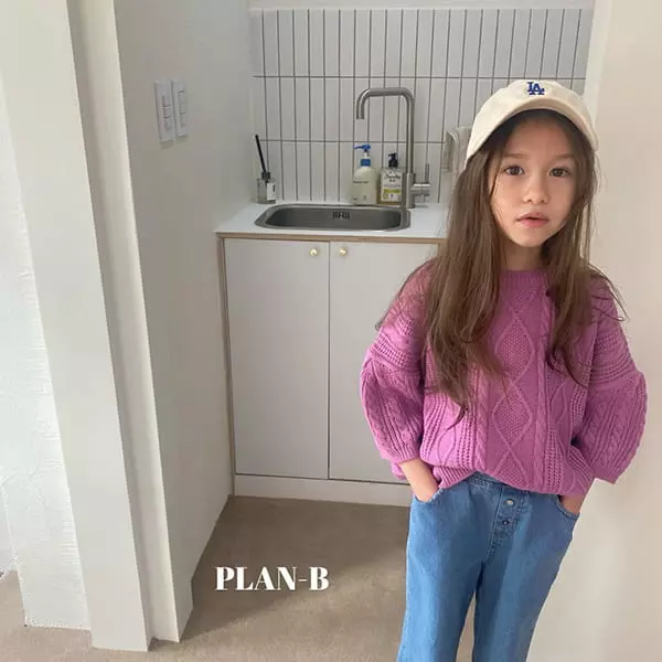 Plan B - Korean Children Fashion - #childofig - Twist Short Sleeves Knit Tee - 6