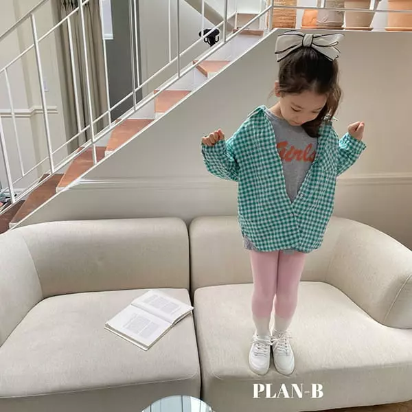 Plan B - Korean Children Fashion - #childofig - Square Shape Check Shirt