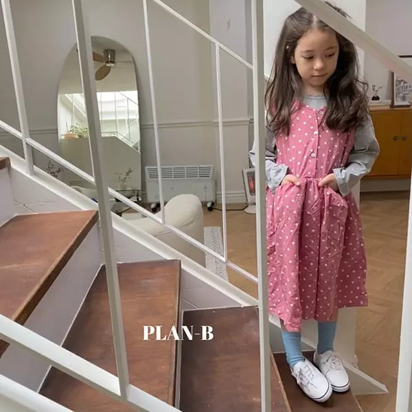 Plan B - Korean Children Fashion - #childofig - Dot Pocket Sleeveless One-piece - 7
