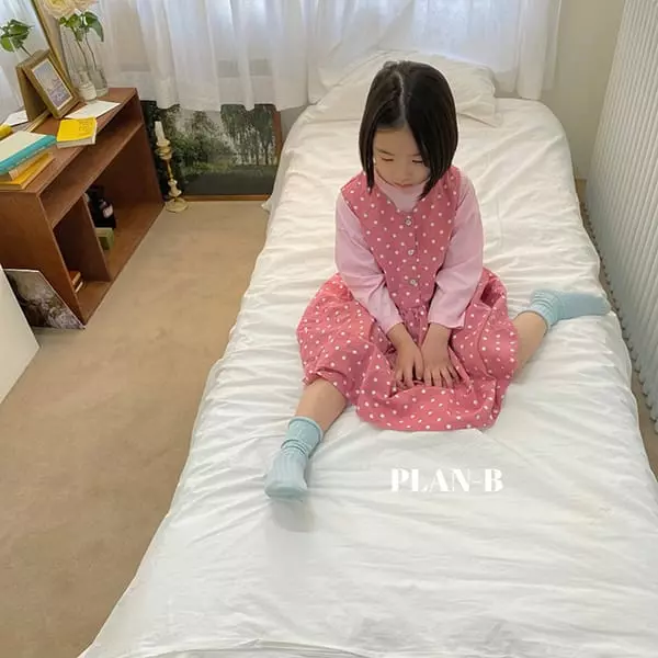 Plan B - Korean Children Fashion - #childrensboutique - Dot Pocket Sleeveless One-piece - 8