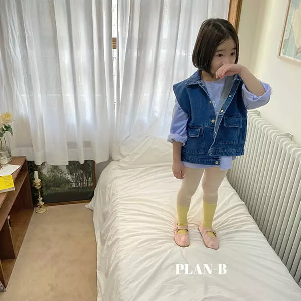 Plan B - Korean Children Fashion - #designkidswear - Denim Pocket Vest - 6