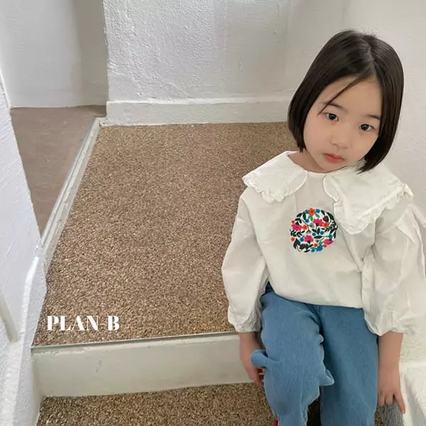 Plan B - Korean Children Fashion - #designkidswear - Circle Embroidery Blouse - 7
