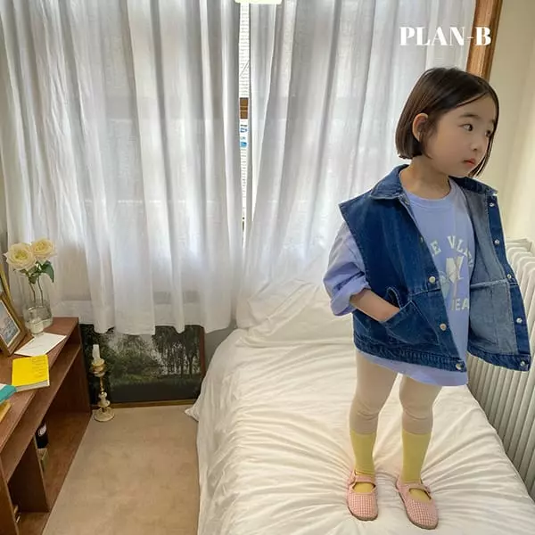 Plan B - Korean Children Fashion - #discoveringself - Denim Pocket Vest - 7