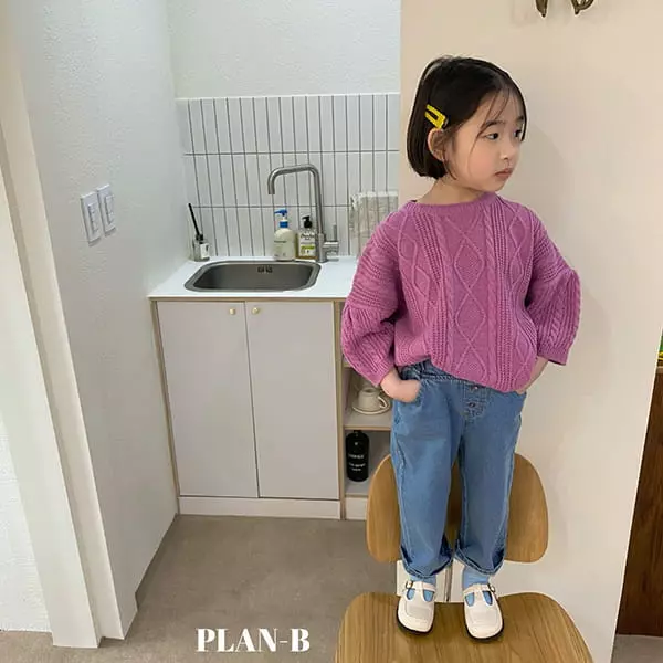 Plan B - Korean Children Fashion - #fashionkids - Twist Short Sleeves Knit Tee - 11
