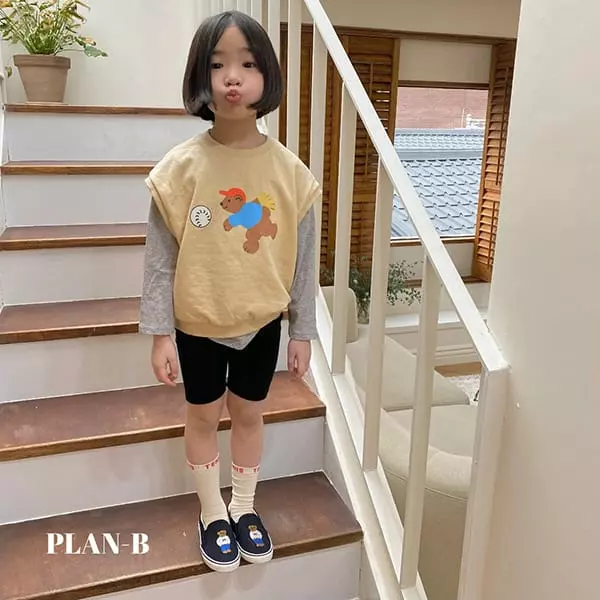 Plan B - Korean Children Fashion - #fashionkids - Baseball Bear Vset - 12