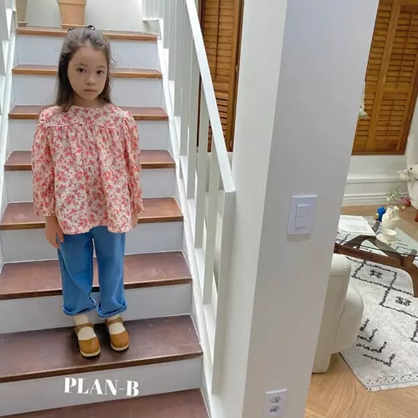 Plan B - Korean Children Fashion - #kidsshorts - Rose Flower Stripes Blouse - 5