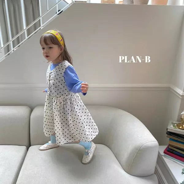 Plan B - Korean Children Fashion - #kidsshorts - Dot Pocket Sleeveless One-piece - 12