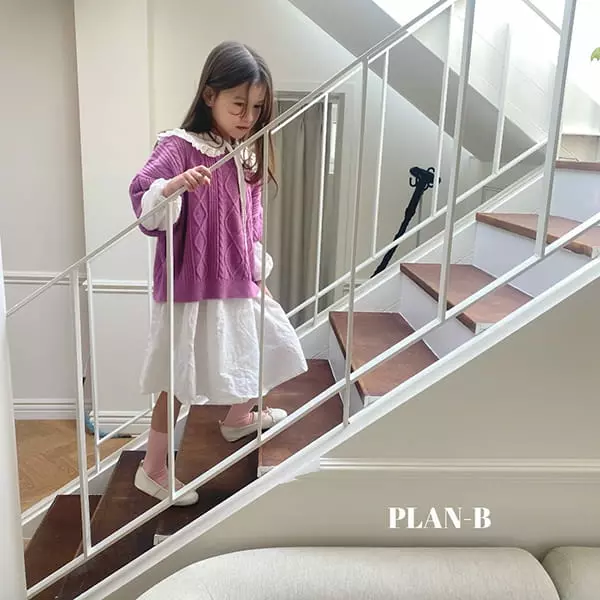 Plan B - Korean Children Fashion - #littlefashionista - Twist Short Sleeves Knit Tee - 2