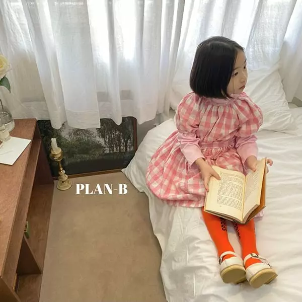 Plan B - Korean Children Fashion - #magicofchildhood - Back Slit Check One-piece - 12