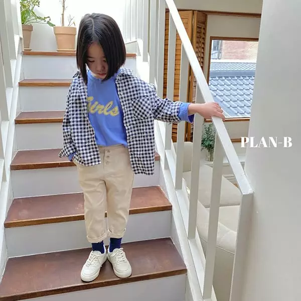 Plan B - Korean Children Fashion - #magicofchildhood - Span Kid Button Pants - 8