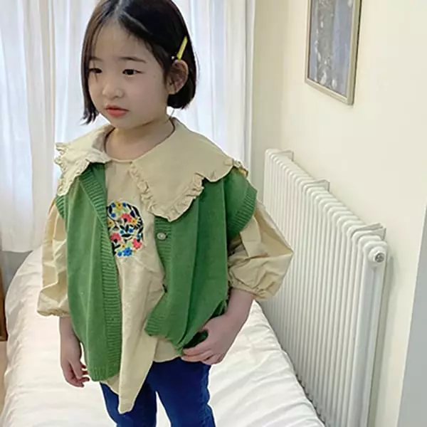 Plan B - Korean Children Fashion - #minifashionista - Button Knit Vest - 5