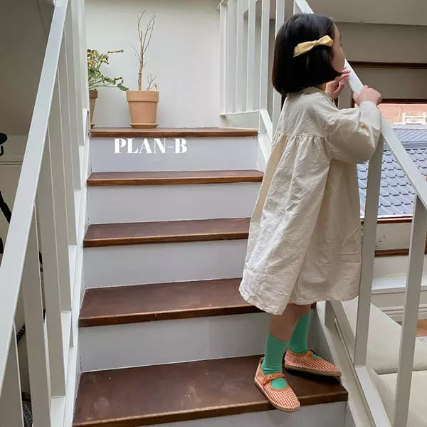 Plan B - Korean Children Fashion - #minifashionista - Point Collar Flower Embroidery One-piece - 6
