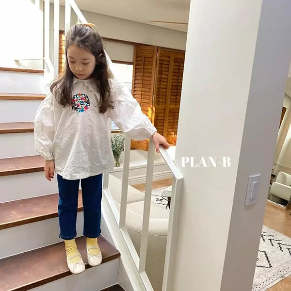 Plan B - Korean Children Fashion - #toddlerclothing - Circle Embroidery Blouse - 4