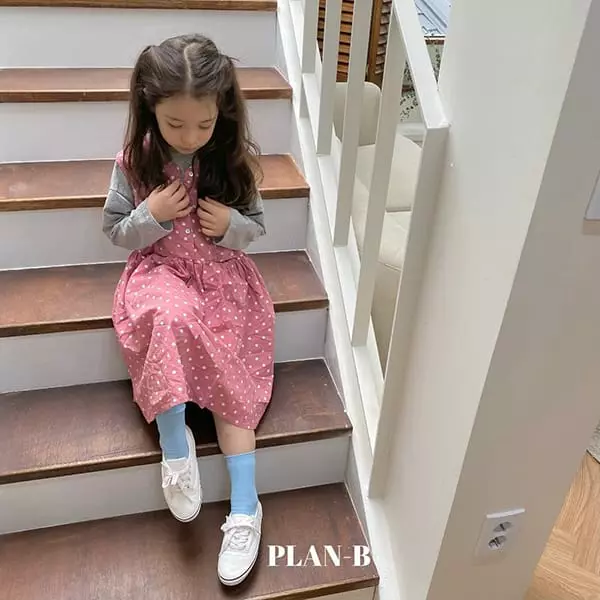 Plan B - Korean Children Fashion - #toddlerclothing - Dot Pocket Sleeveless One-piece - 5