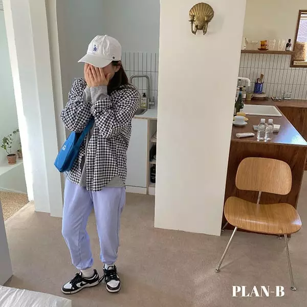 Plan B - Korean Women Fashion - #momslook - Mom Square Shape Check Shirt - 2