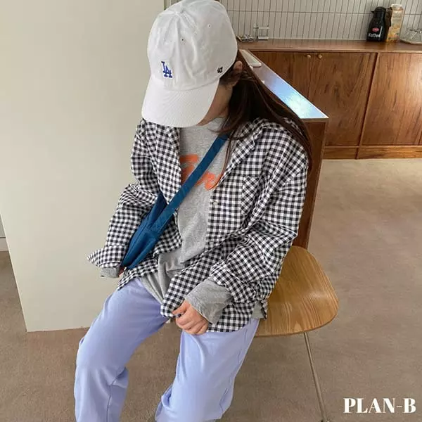 Plan B - Korean Women Fashion - #momslook - Mom Square Shape Check Shirt - 8