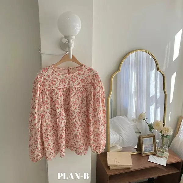 Plan B - Korean Women Fashion - #momslook - Mom Rose Flower Blouse