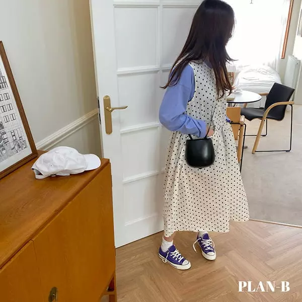 Plan B - Korean Women Fashion - #womensfashion - Mom Dot Pocket Sleeveless One-piece - 10