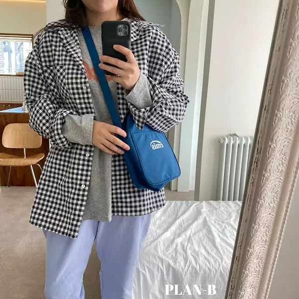Plan B - Korean Women Fashion - #womensfashion - Mom Square Shape Check Shirt - 5