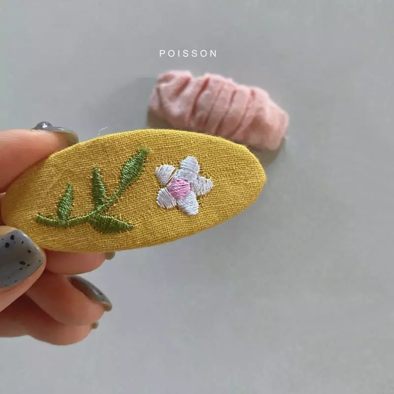 Poisson - Korean Children Fashion - #childofig - Embroidery Hairpin - 5