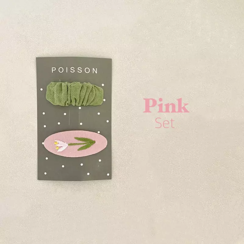 Poisson - Korean Children Fashion - #magicofchildhood - Embroidery Hairpin - 2