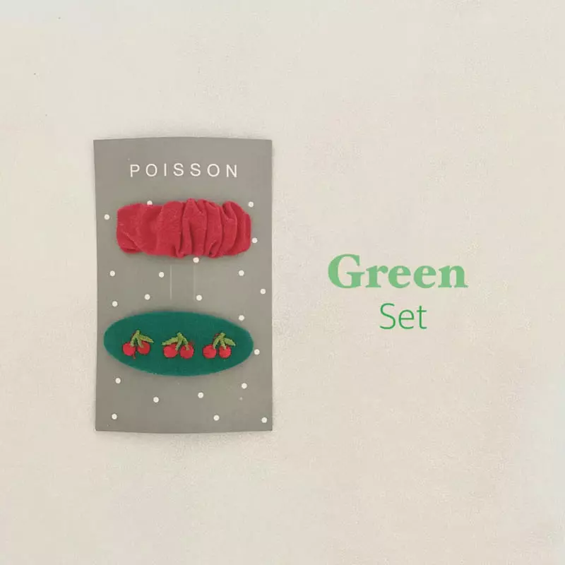 Poisson - Korean Children Fashion - #minifashionista - Embroidery Hairpin - 4
