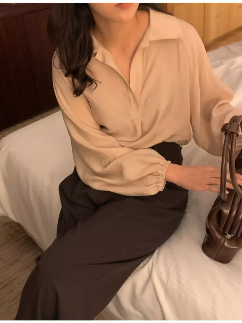 Renouveau - Korean Women Fashion - #momslook - Wide Pin Tuck Pants - 3