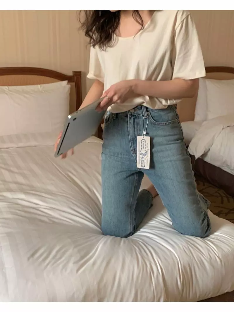 Renouveau - Korean Women Fashion - #momslook - Kaihara Jeans
