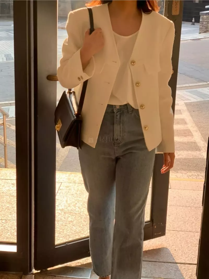 Renouveau - Korean Women Fashion - #womensfashion - London Tweed Jacket